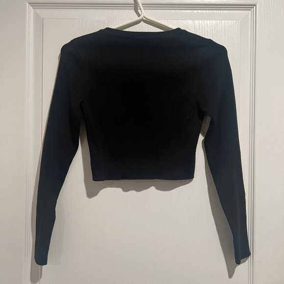 Zara Black Crop Long Sleeve - Picture 3 of 3